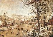 Winter Landscape with a Bird-trap BRUEGHEL, Pieter the Younger
